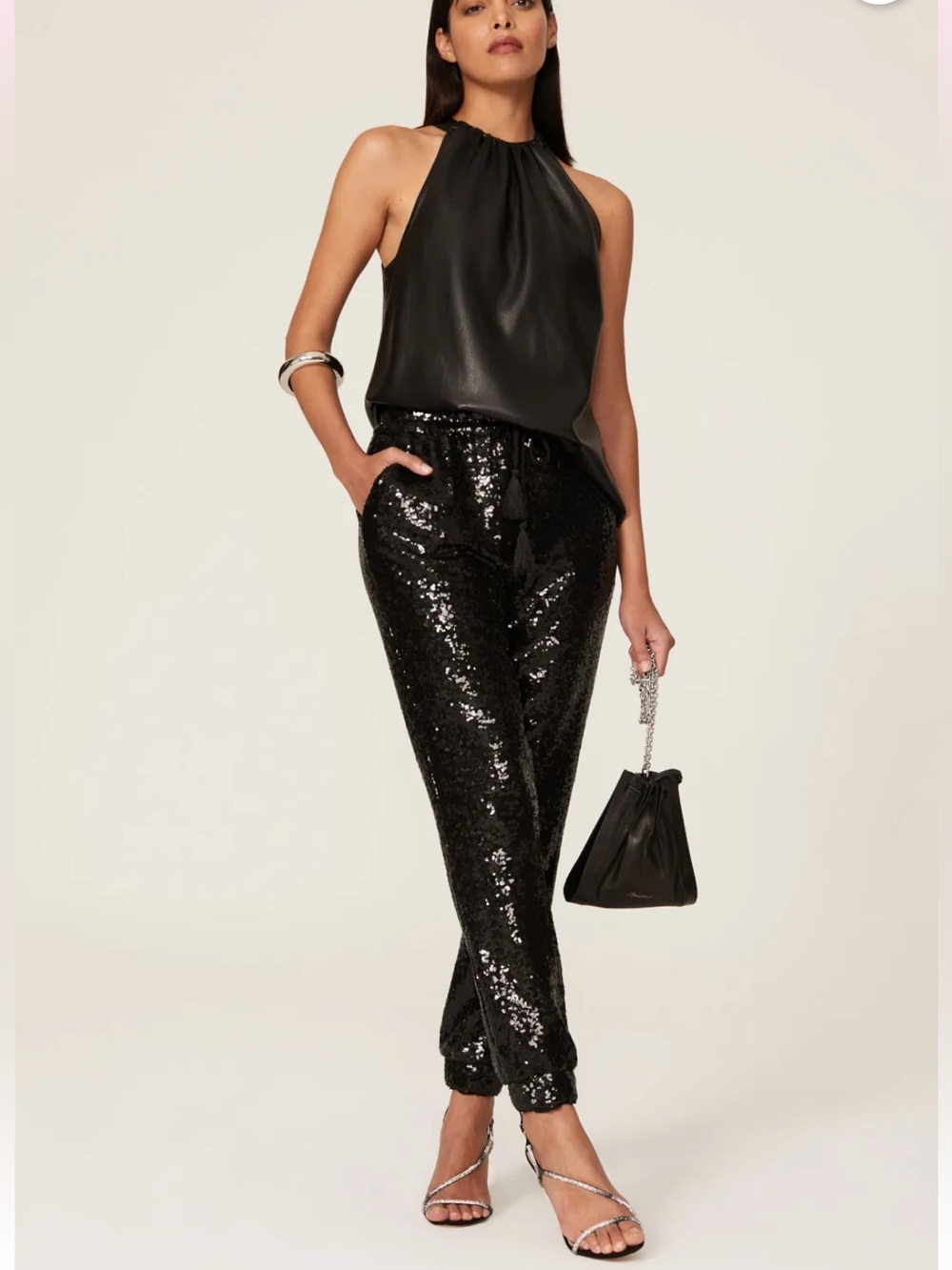 NWOT joie Bonita Faux Leather Top, S